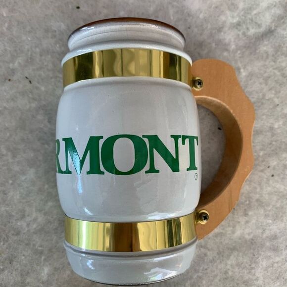 I Love Vermont Souvenir Siesta Ware Wood Handled Mug - Picture 2 of 7